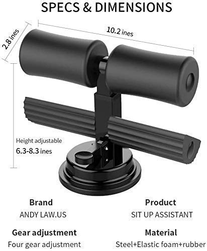 Sit-Up Bar With Foam Handle and Rubber Suction Seat Fitness Equipment
