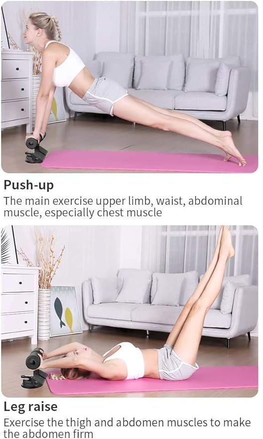 Sit-Up Bar With Foam Handle and Rubber Suction Seat Fitness Equipment