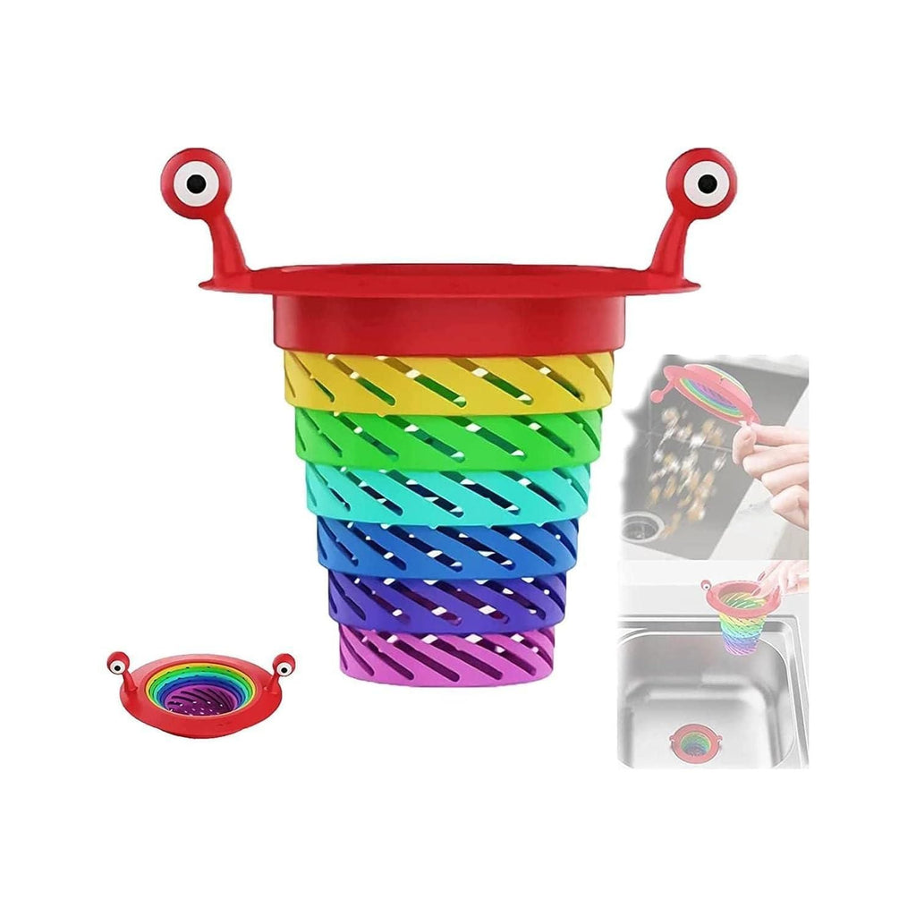 Kitchen Sink Strainer Foldable Multicolor, plastic, pack of 1
