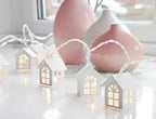 Decorative string lights in a soft glow arrangement for indoor room decor