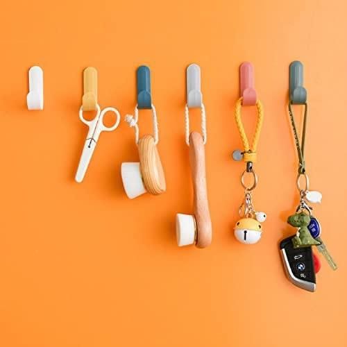 Adhesive Wall Hooks, Heavy-Duty Plastic Hooks - Pack of 5