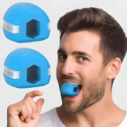 A single plastic jawline exerciser tool shown on a white background.