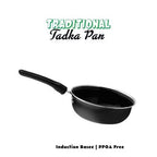 Iron Tadka Pan 0.5 Litre with Strong Grip Plastic Handle