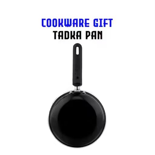 Iron Tadka Pan 0.5 Litre with Strong Grip Plastic Handle