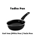 Iron Tadka Pan 0.5 Litre with Strong Grip Plastic Handle