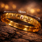 Bharatyug Lord Balaji Gold Kada - Traditional Religious Accessory