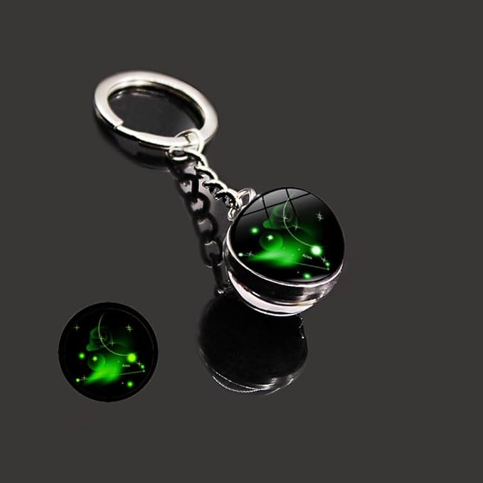 Twelve Constellations Gemstone Key Chain for Bags, Backpacks, and Car Keys