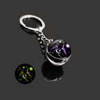 Twelve Constellations Gemstone Key Chain for Bags, Backpacks, and Car Keys