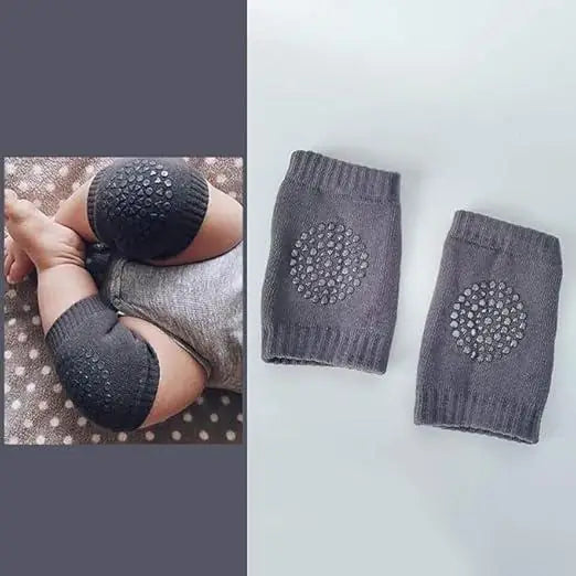 Baby Knee Pads for Crawling Safety - Cotton Protection for Infants - 2 Pair Pack