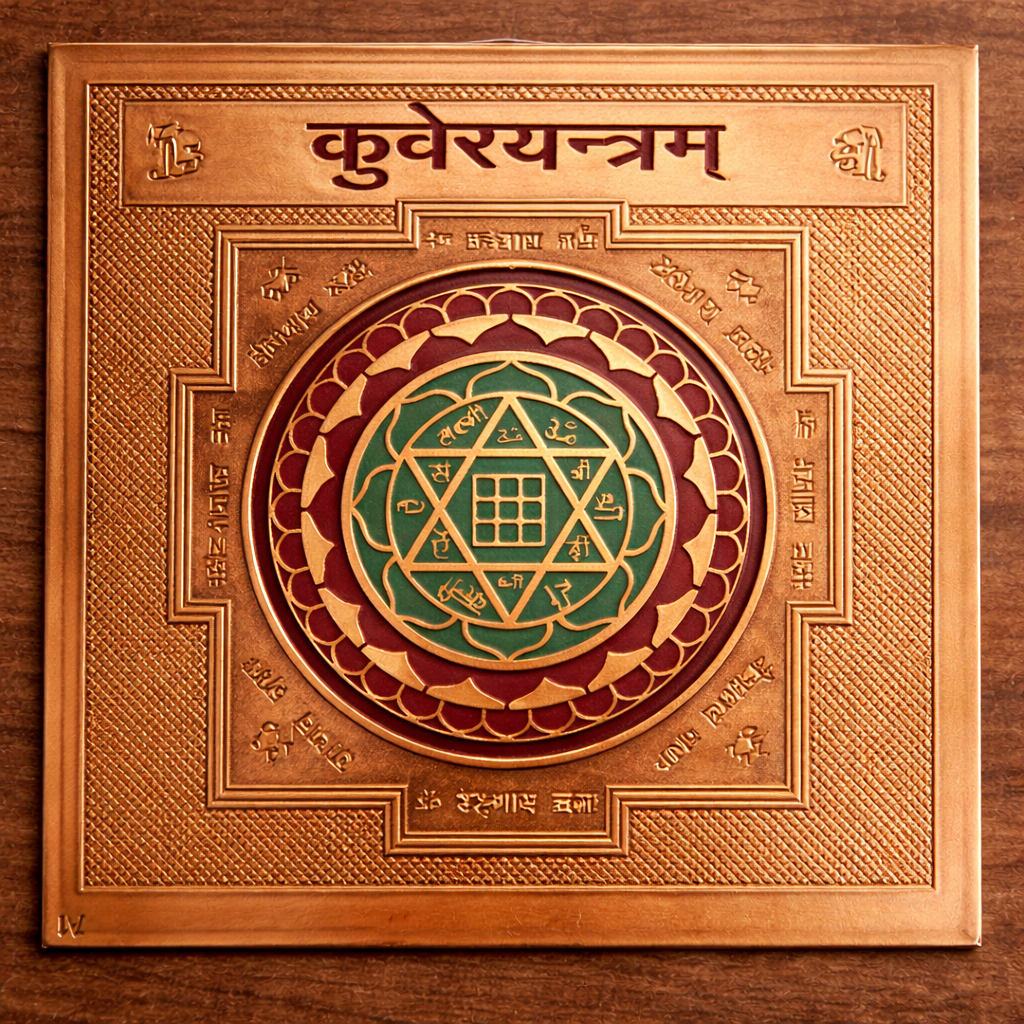Kuber Yantra for Health, Wealth, Prosperity and Success - Copper