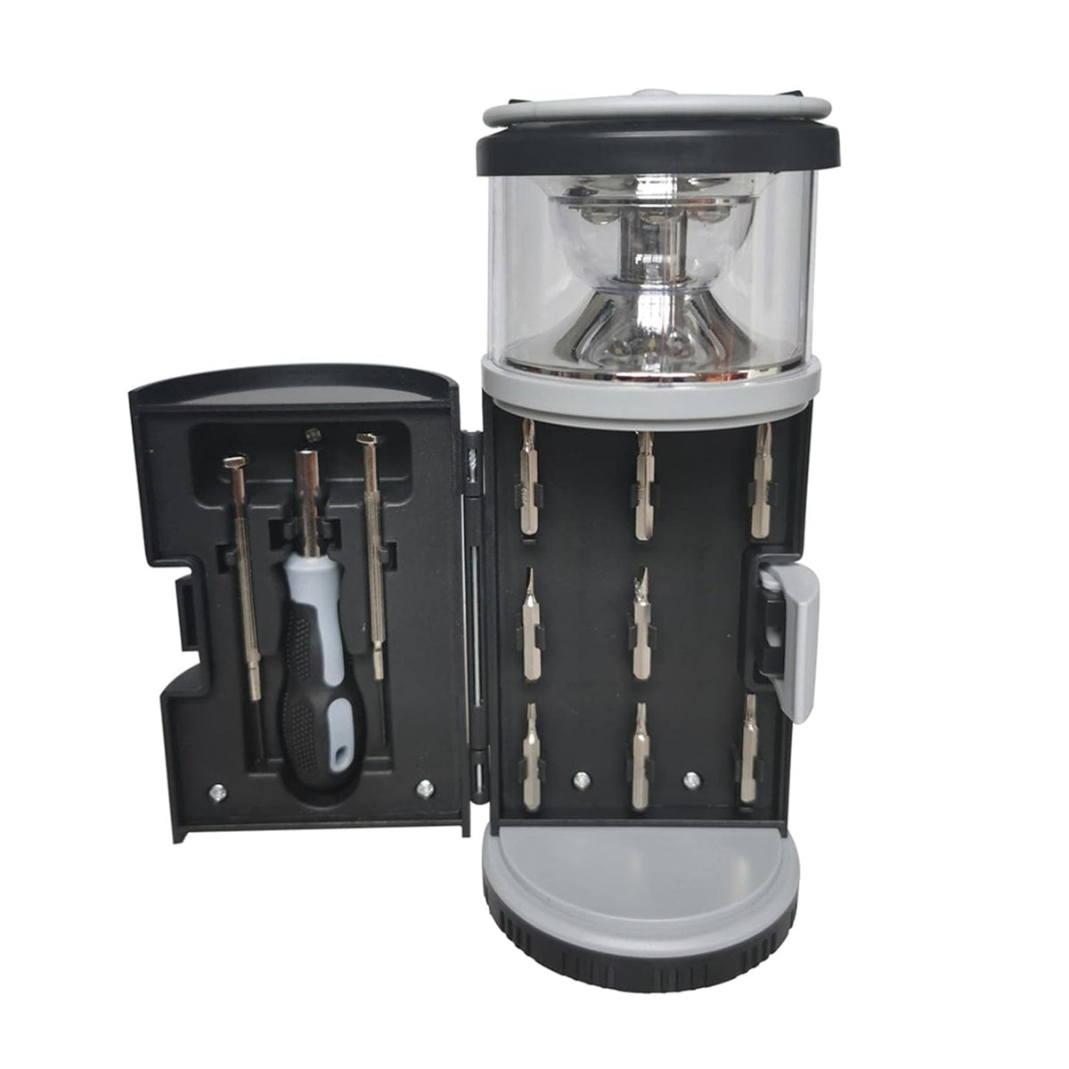 A portable LED lantern designed for camping and emergency lighting.
