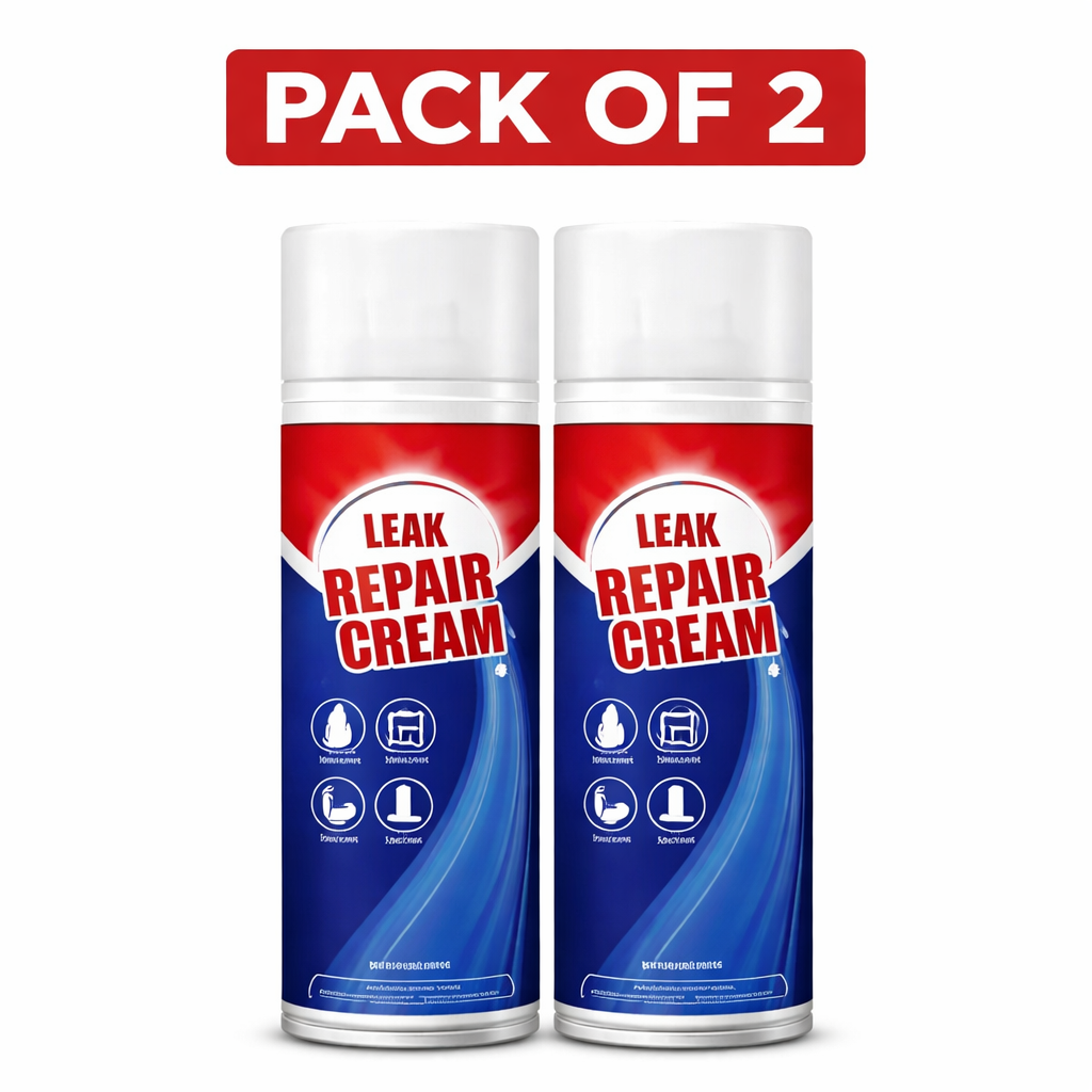 Two cans of leak repair waterproof sealant spray in a pack of two
