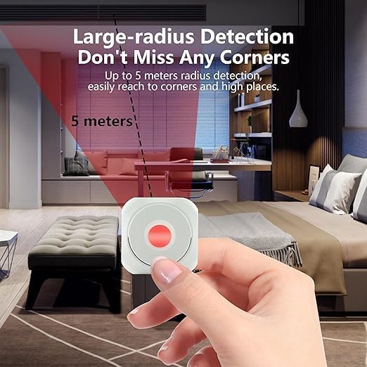 A portable plastic hidden camera detector device for travel security