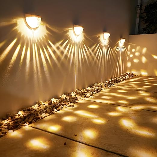 Solar Powered Garden & Wall Lights (Pack of 2)