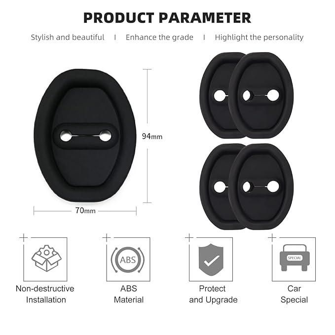 Car Door Lock Protector Covers - Silicone Set of 4