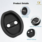 Set of four black silicone car door lock protector covers