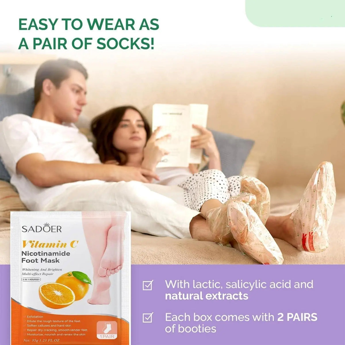 Vitamin C Foot Mask (Pack of 1)