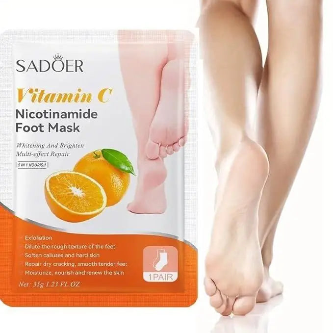 Single pack of Vitamin C Foot Mask in professional packaging