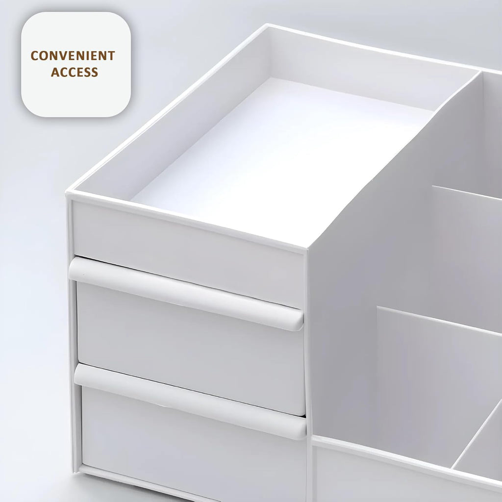 8-Compartment Cosmetic Organizer Storage Box, plastic
