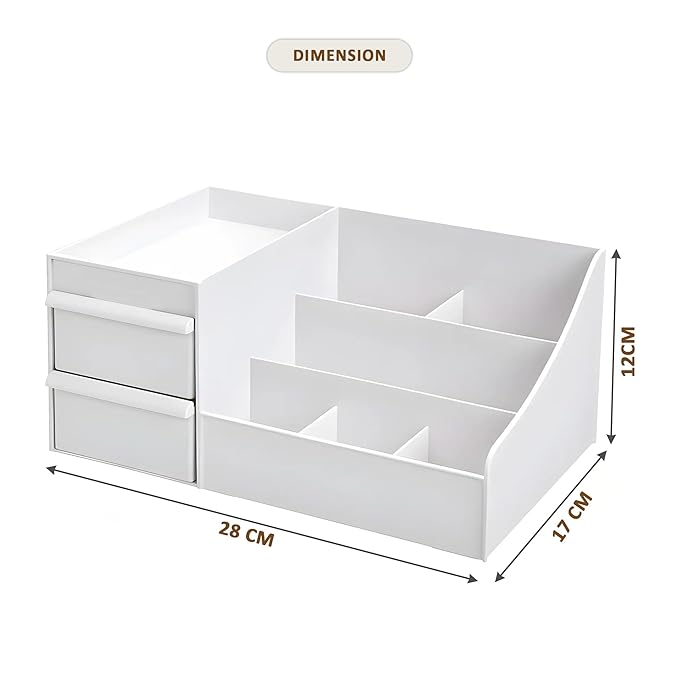8-Compartment Cosmetic Organizer Storage Box, plastic