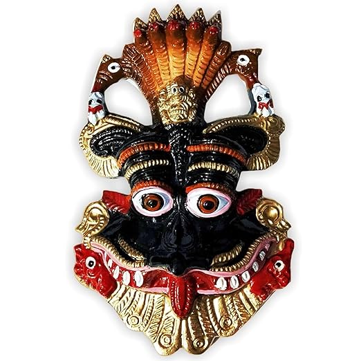 BharatYug Keerthi Mukha Wall Hanging, Traditional Protective Metal Mask