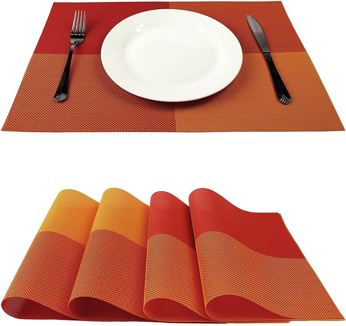 Dining Table Placemats Washable Anti-Skid Mats in Assorted Colors