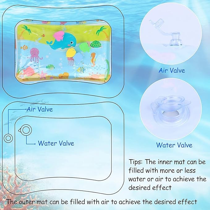 Baby Water Play Mat for Tummy Time and Sensory Exploration