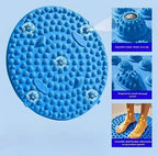 Soft TPE foot massage mat with a textured surface for pressure point relief