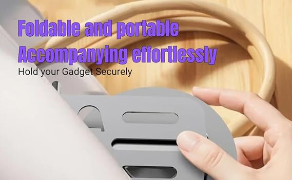 Aluminium Foldable Mobile & Tablet Stand with 360° Rotation