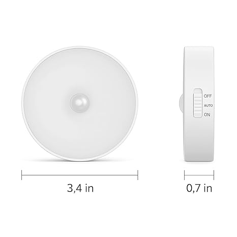 Motion Sensor Light with USB Charging and Self-Adhesive Mount (Pack of 2)