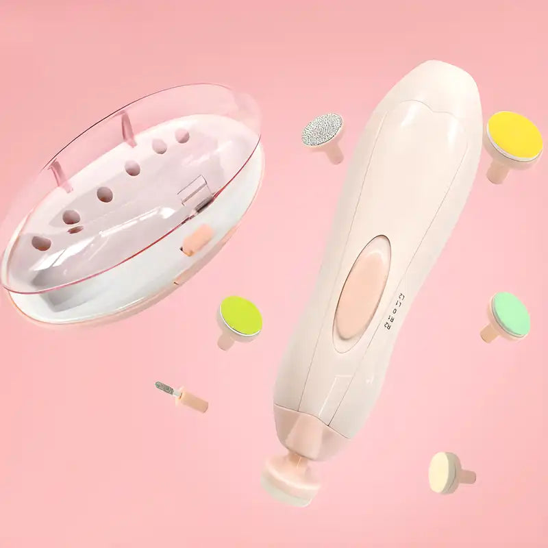 Electric baby nail file in pink colour for infant grooming