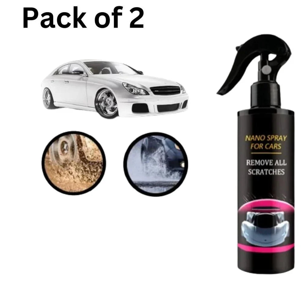 Two bottles of Car Scratches Repair Nano Spray 100ML on a plain background