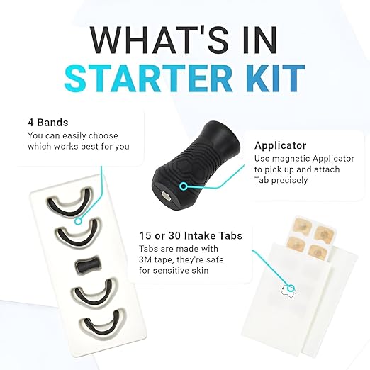 Magnetic Nasal Dilator Starter Kit with Adhesive Tabs and Applicator - 15 Pieces