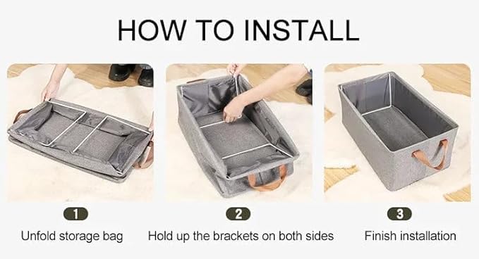 Foldable Cloth Storage Basket (Pack of 2)