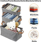 Foldable Cloth Storage Basket (Pack of 2)