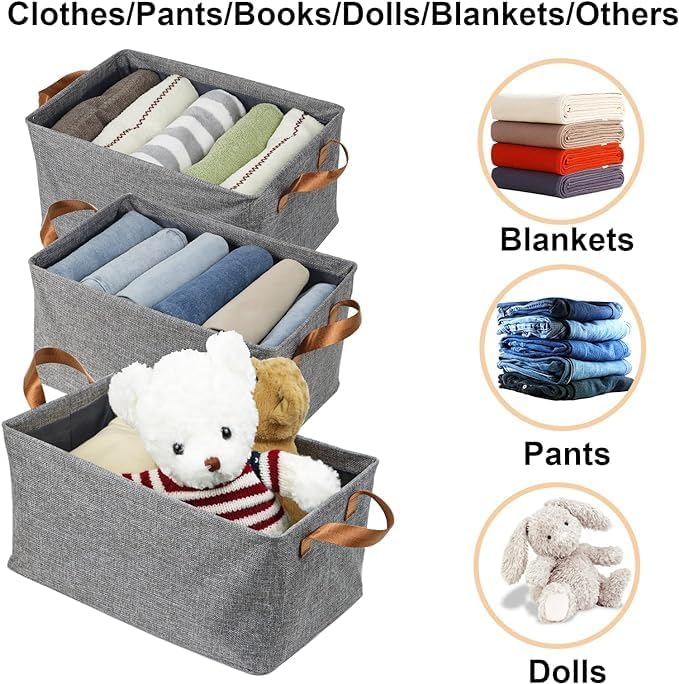 Foldable Cloth Storage Basket (Pack of 2)