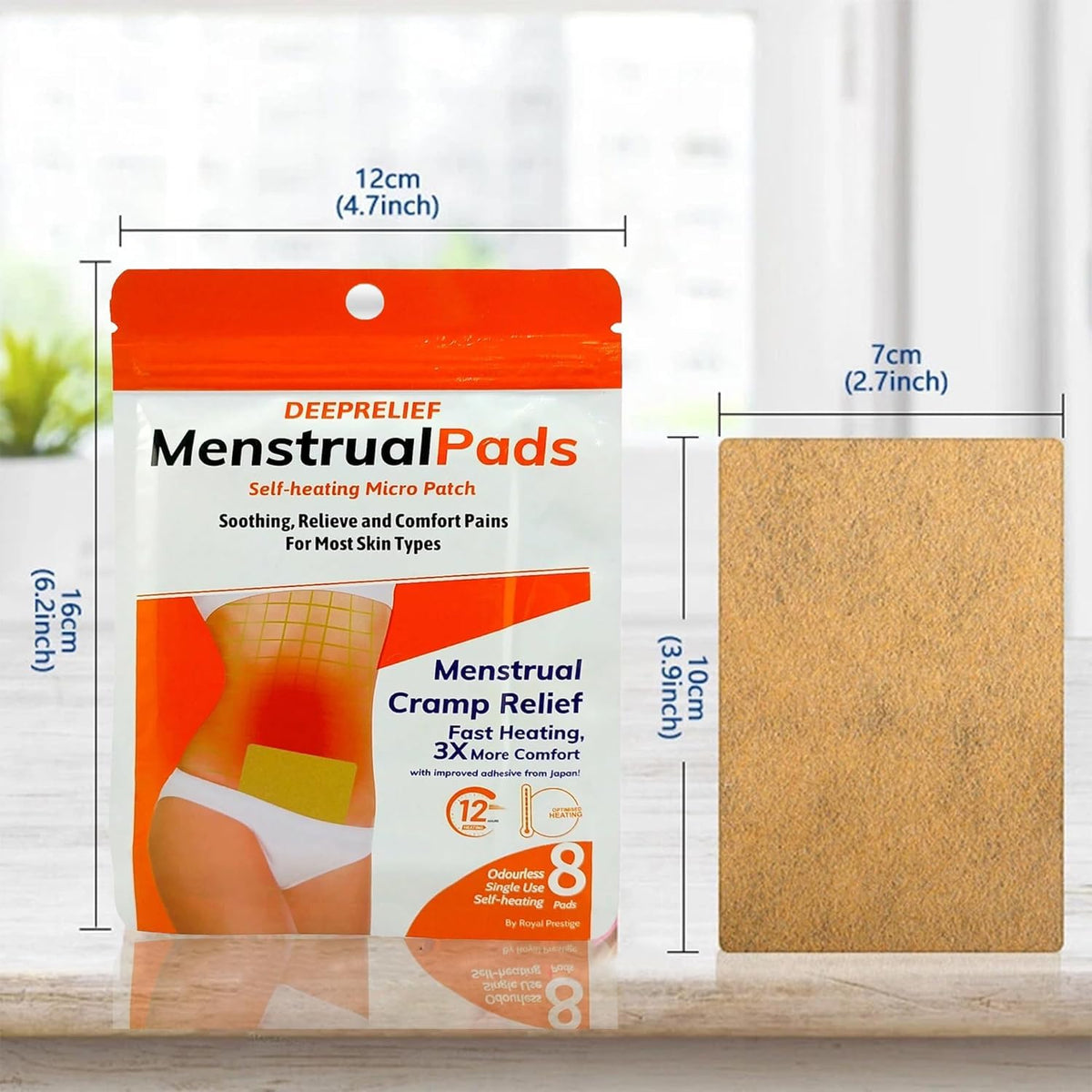 Self-Heating Menstrual Micro Patches (8 Pieces)
