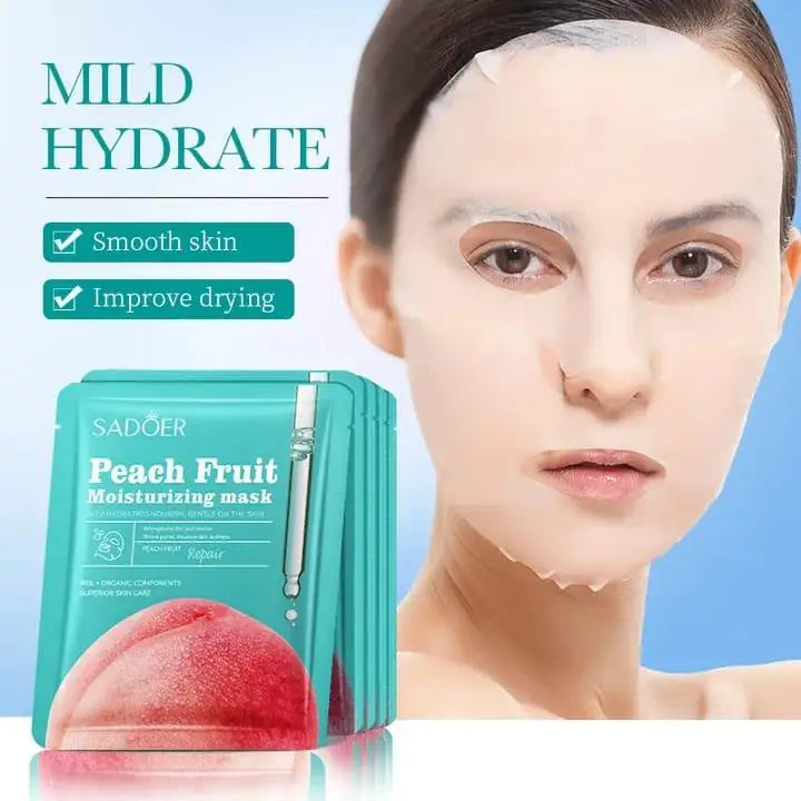 Peach Fruit Moisturizing Mask in a single pack foil wrapper