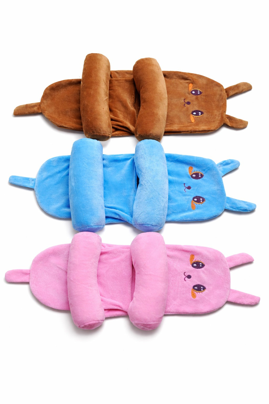 A single foam baby sleeping pillow shown in a random colour