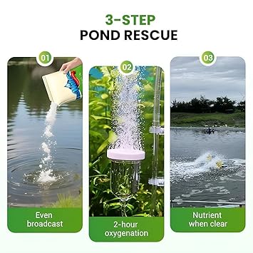 Pond Care Water Clarifier and Algae Control Powder - Pack of 2