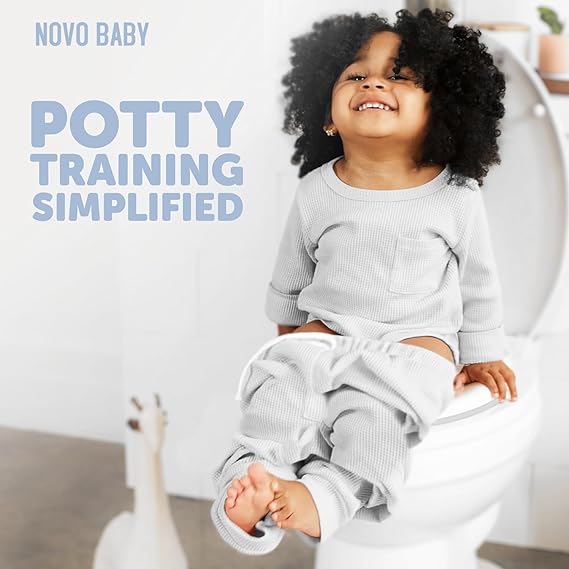 Portable Baby Unisex Potty Training Toilet Seat with Non-Slip Base