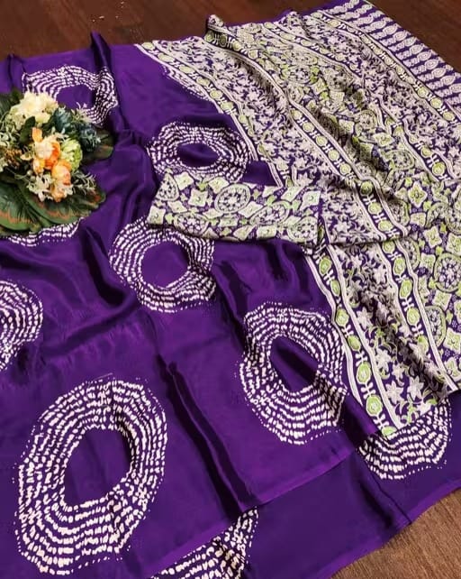 Linen Cotton Stylish Saree - Lightweight Breathable Fabric