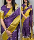 Stylish Dola Silk Zari Saree with Unstitched Blouse Piece