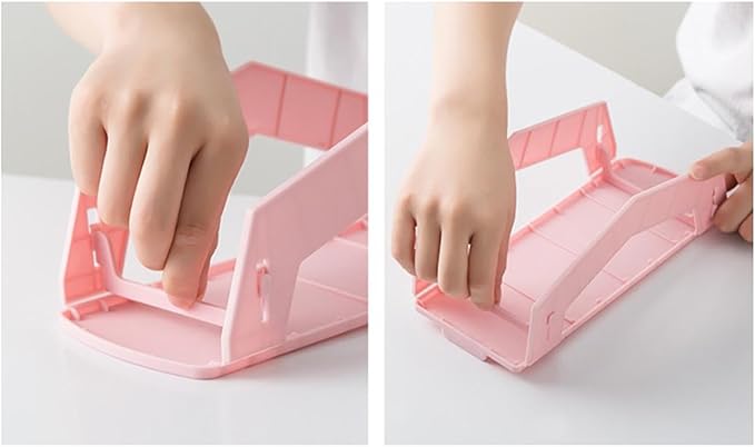 Foldable Space Saving Double Deck Shoe Rack Holder, plastic