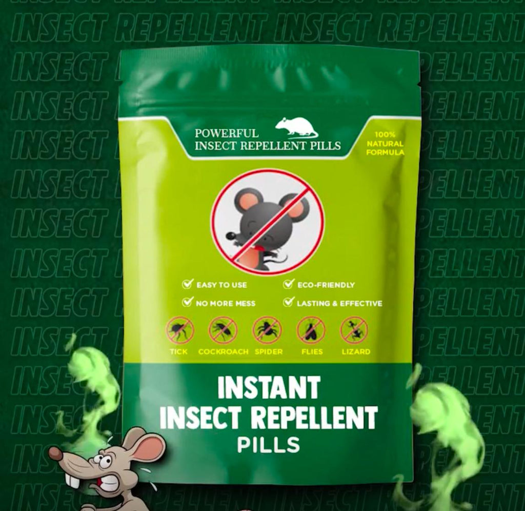 A pack of ten solid mouse repellent pills for household pest deterrence