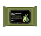 Avocado Makeup Remover Wipes, 60 Pcs