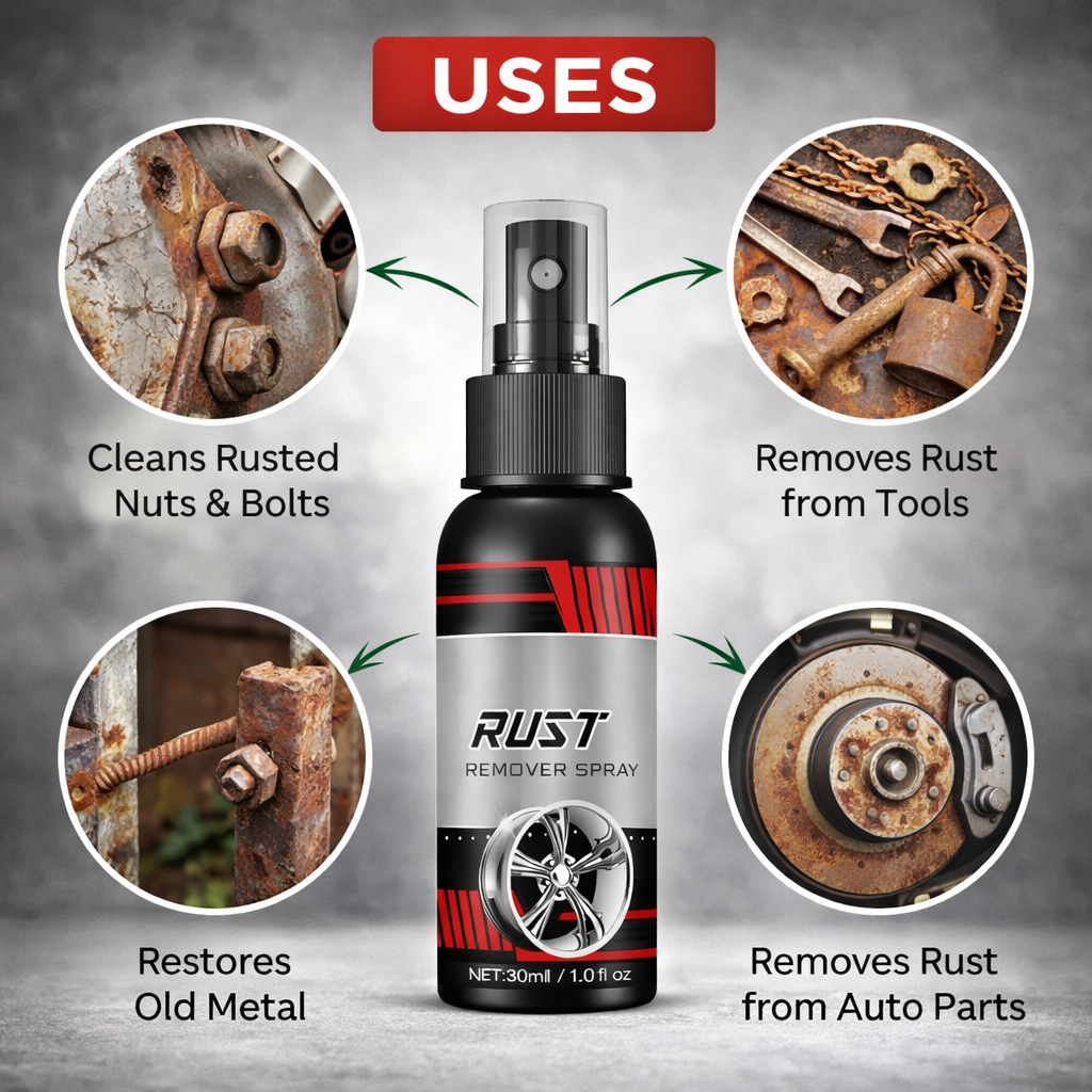 Multipurpose Car Rust Remover Spray for Door Handles, Bikes, and Trucks (Pack of 2)