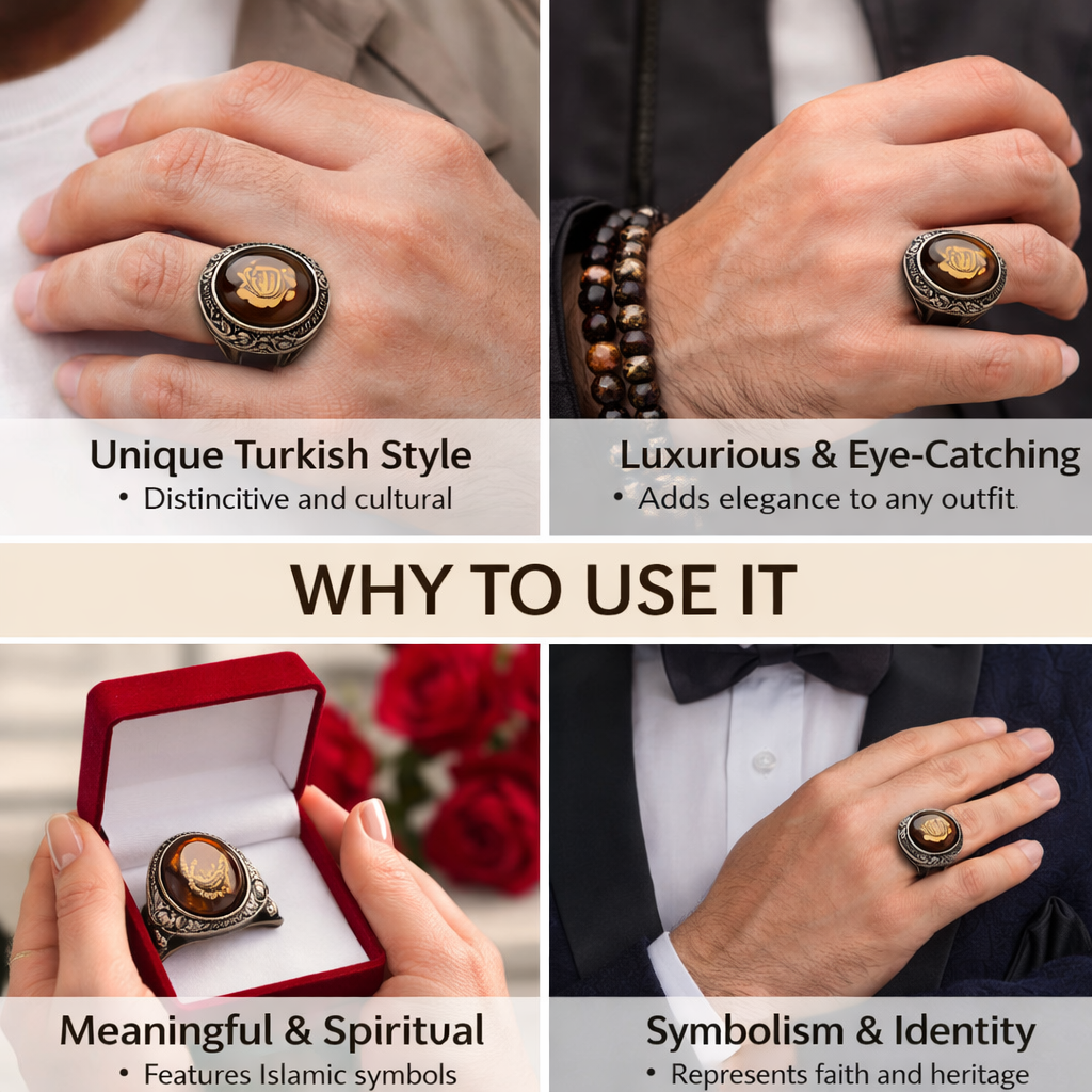 Turkish Signet Ring - Stainless Steel