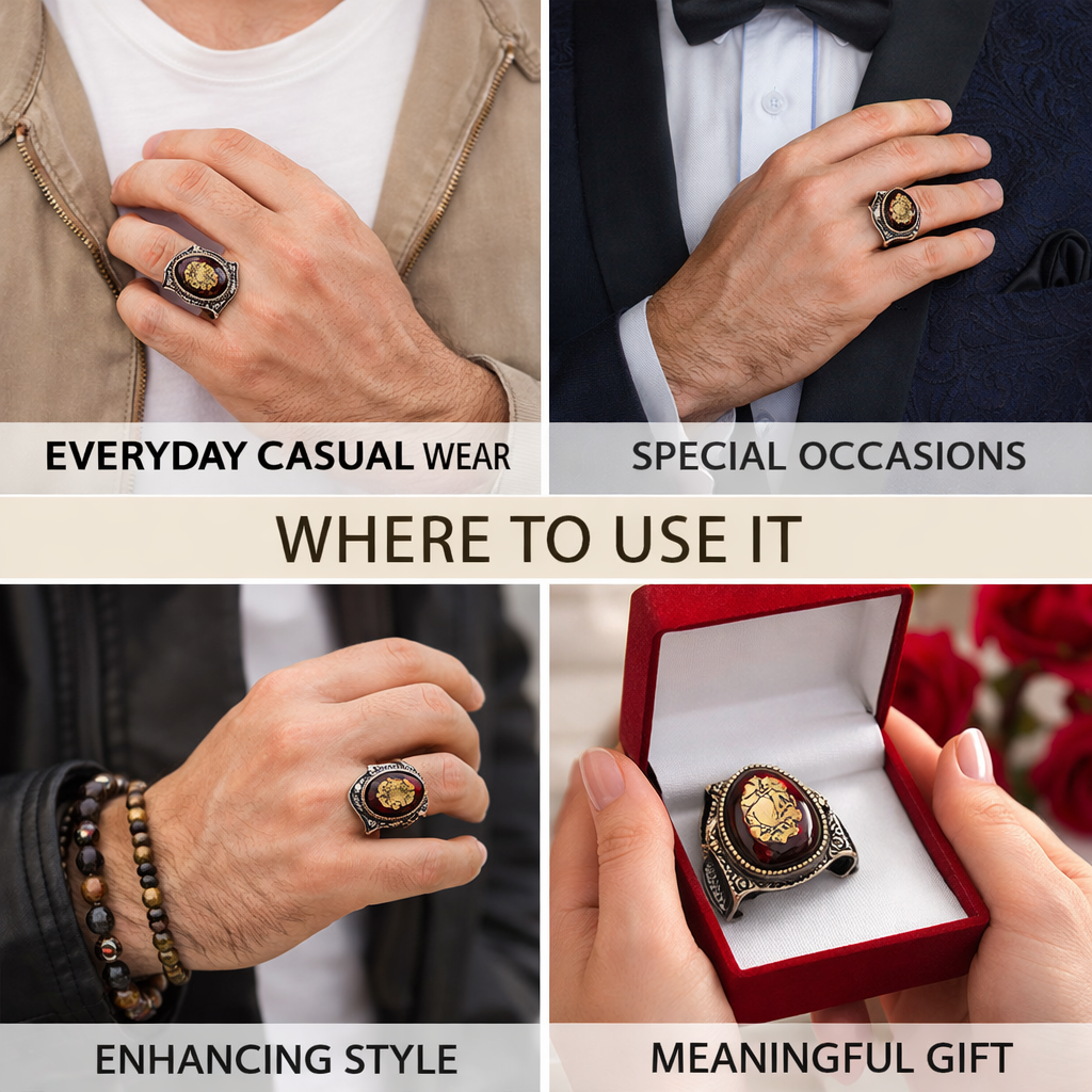 Turkish Signet Ring - Stainless Steel
