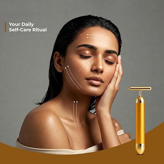 Vibrating Facial Roller for Skin Tightening & Anti-Ageing, metal